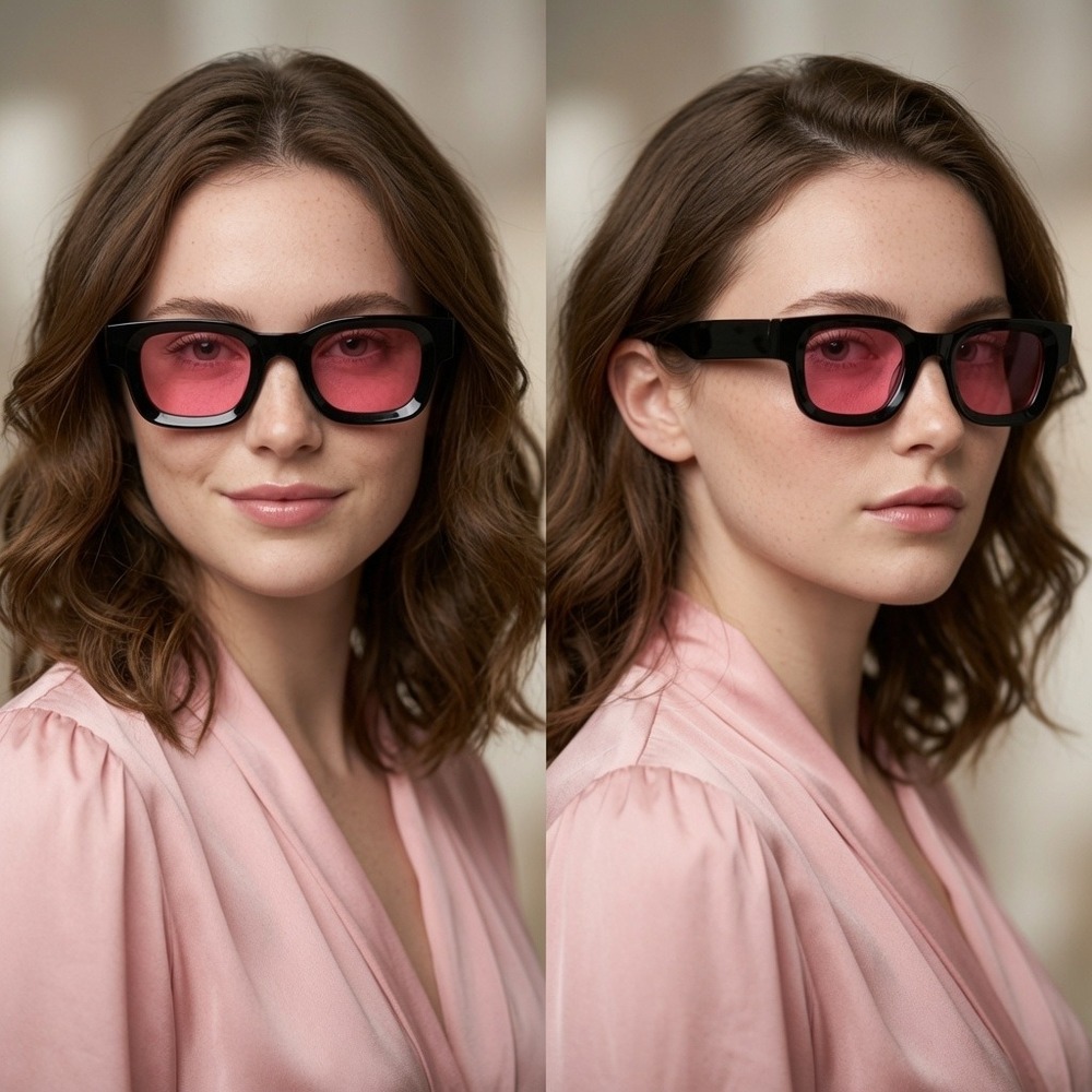 Retro Sunglasses Black Frame Square Fashion Mod Style Festival Hippie Lentes New